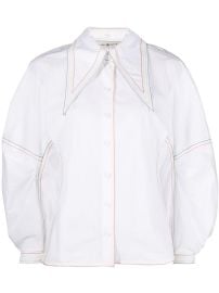 Tory Burch Poplin Bow topstitch-detail Blouse - at Farfetch