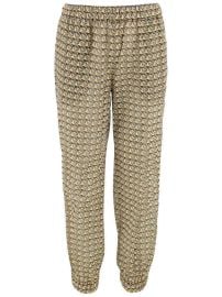 Tory Burch Printed Beach Trousers In Beige at Cettire