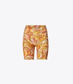 Tory Burch Printed High Rise Bike Shorts at Tory Burch