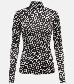 Tory Burch Printed Turtleneck Top at Mytheresa