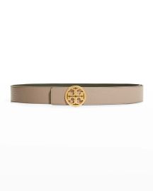 Tory Burch Reversible 1 5 Leather Logo Belt at Neiman Marcus