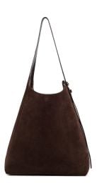 Tory Burch Romy Suede Hobo Bag Dark Cocoa One Size at Shopbop