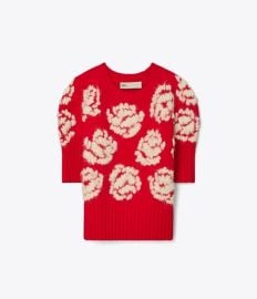 Tory Burch Rose Embroidered Sweater at Tory Burch