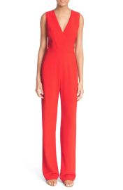 Tory Burch Sleeveless Pebbled Crepe Jumpsuit at Nordstrom