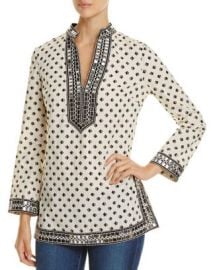 Tory Burch Tory Sequin-Embellished Printed Tunic at Bloomingdales