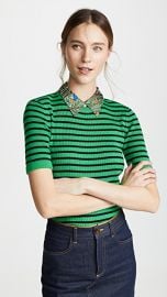 Tory Burch Woven Collar Sweater at Shopbop