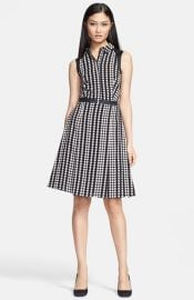 Tory Burch and39Katyand39 Stretch Silk Fit andamp Flare Dress at Nordstrom