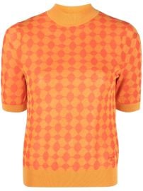 Tory Burch geometric-print short-sleeve Jumper - at Farfetch