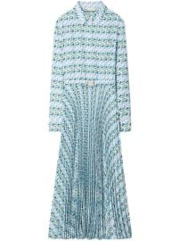 Tory Burch graphic-print Twill Dress Blue at Farfetch
