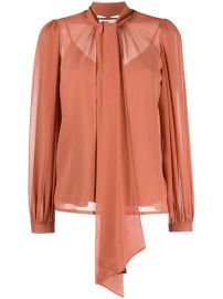 Tory Burch scarf-neck Silk Blouse - at Farfetch