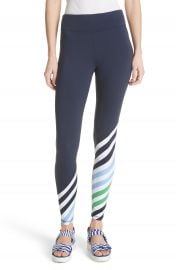 Tory Sport Diagonal Stripe Leggings at Nordstrom