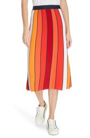 Tory Sport Stripe Tech Knit Skirt at Nordstrom