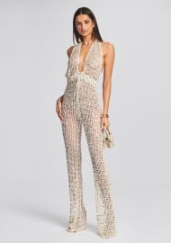 Tosca Sequin Crochet Jumpsuit Retrofete at Retrofete