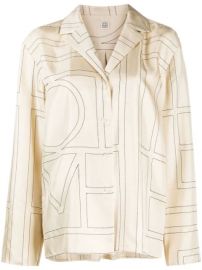 Tot  me Sanville monogram-print Blouse - Farfetch at Farfetch