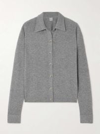 Toteme Cashmere Cardigan in Grey Melange at Net a Porter