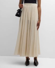 Toteme Crinkled Plisse Maxi Skirt at Neiman Marcus