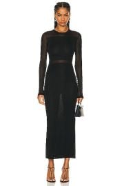 Toteme Semi Sheer Knitted Cocktail Dress in Black FWRD at FWRD