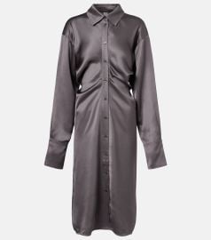 Toteme Slouch Satin Midi Shirtdress at Mytheresa