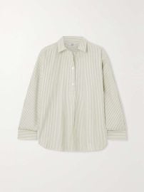 Toteme Striped cotton poplin shirt at Net a Porter