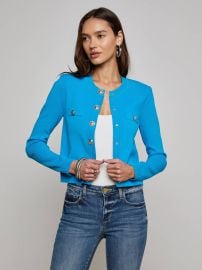Toulouse Cardigan in Dresden BlueNickel L39AGENCE at L'Agence