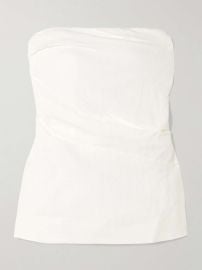 Tove Izel Linen Bandeau Top at Net a Porter