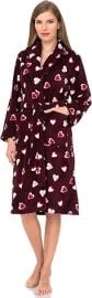 TowelSelections Womens Robe Plush Fleece Bathrobe Shawl Collar Spa Bath Robe for Women at Amazon