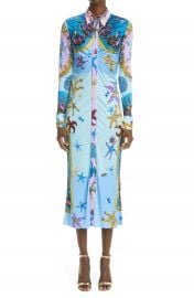 Tr  sor de la Mer Print Long Sleeve Jersey Shirtdress   Nordstrom at Nordstrom