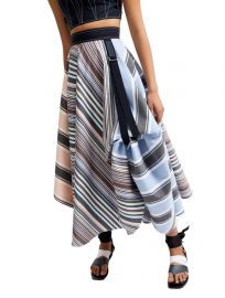 Transforming Striped Satin Maxi Skirt by Sportmax at Sports Max