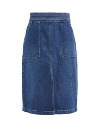 Trapunto Denim Midi Skirt by Frame at Matches