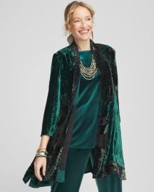 Travelers Collection Burnout Velvet Jacket Chicox27s at Chicos