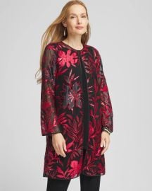 Travelers Collection Leaf Embroidered Jacket Chicox27s at Chicos