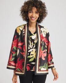Travelers Collection Tropical-Lily Crushed Jacket Chicox27s at Chicos