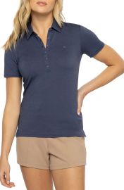 Travis Mathew Featherweight Polo in Heather Mood Indigo at Nordstrom