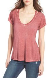 Treasure   Bond Oil Wash Cutout Tee Rust Henna at Nordstrom