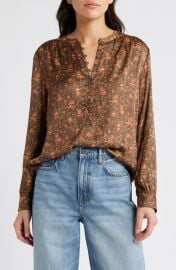 Treasure & Bond Drapey Long Sleeve Top at Nordstrom