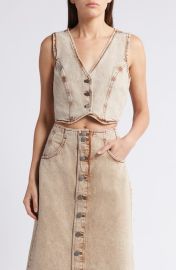 Treasure & Bond Fitted Denim Vest at Nordstrom