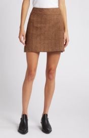 Treasure & Bond Herringbone Tweed Miniskirt at Nordstrom