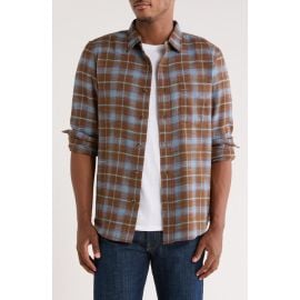 Treasure & Bond Ombré Check Slub Cotton Flannel Button-Up Shirt at Nordstrom