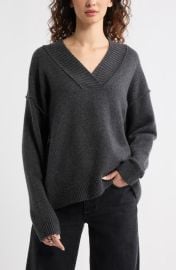 Treasure & Bond Slouchy V-Neck Sweater at Nordstrom