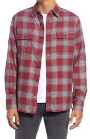 Treasure & Bond Trim Grindle Plaid Cotton Button-Up Shirt at Nordstrom