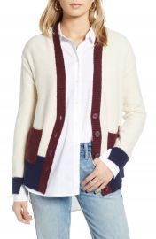 Treasure  amp  Bond Colorblock V-Neck Cardigan   Nordstrom at Nordstrom