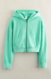 Treasure Bond Kids French Terry Zip up Hoodie in Green at Nordstrom