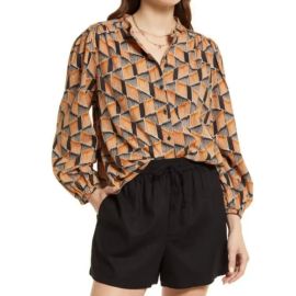 Treasure Bond Print Button up Blouse at Nordstrom