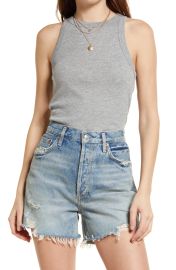 Treasure Bond Rib Tank in Black Size Xx-Small at Nordstrom