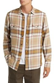 Treasure Bond Trim Fit Plaid Button-Up Overshirt at Nordstrom