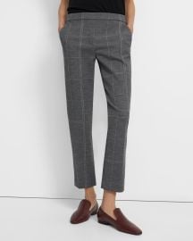 Treeca Pull-On Pant in Checked Eco Knit at Theory