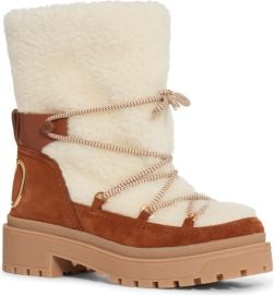 Trekkgirl Faux Shearling Trimmed Hiking Boot by Valentino Garavani at Nordstrom