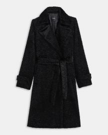 Trench Coat In Faux Astrakhan at Theory