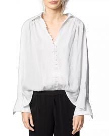 Trent Button-Front Satin Shirt by Zadig  Voltaire at Bloomingdales