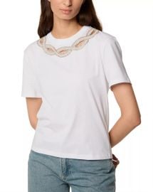Tresse Tobi Rhinestone Trim Tee at Bloomingdales